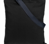 Холщовая сумка BrighTone, черная с темно-синими ручками