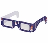 Новогодние 3D очки «Снеговики», синие