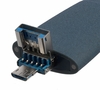 Флешка Pebble universal, USB 3.0, серо-синяя, 32 Гб