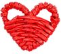 Плетеная фигурка Adorno, красное сердце