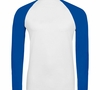 Футболка с длинным рукавом «Дно дна», белая с ярко-синим