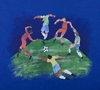 Футболка мужская «Футбол via Матисс» 160, ярко-синяя