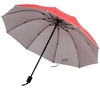 Зонт-наоборот складной Silvermist, красный с серебристым