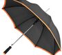 Зонт-трость Highlight, черный с оранжевым