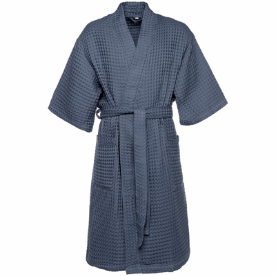 Халат вафельный мужской Boho Kimono, темно-серый (графит)