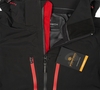 Куртка софтшелл мужская Patrol, черная с красным