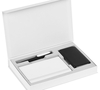 Коробка Silk с ложементом под ежедневник, аккумулятор и ручку, белая