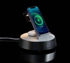 Bluetooth-колонка с беспроводной зарядкой и часами netEnergy, серая
