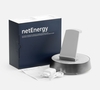 Bluetooth-колонка с беспроводной зарядкой и часами netEnergy, серая