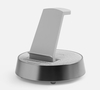 Bluetooth-колонка с беспроводной зарядкой и часами netEnergy, серая