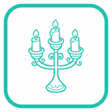 Новогодние свечи и подсвечники под нанесение логотипа на заказ